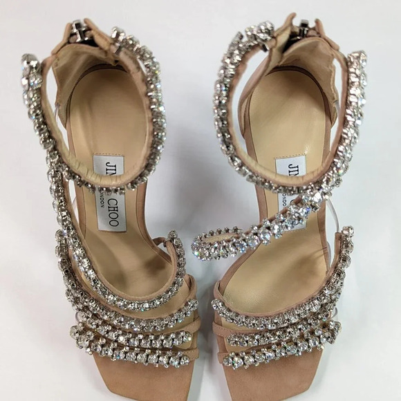 Jimmy Choo Women's Josefine 100 Crystal Heel Sandal Size 36 MSRP $2,195 **READ** - Picture 6 of 12
